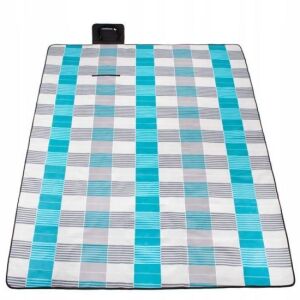 Springos Picnic Blanket, Blue Checkered, 200x240 cm 116946384 - Picnic blanket