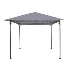 Градински павилион Elena от метал, сив, 3x3x2,55 м - Градински мебели