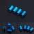 Set of 4 blue aluminum valve caps for car, motorcycle, bicycle, truck, SUV