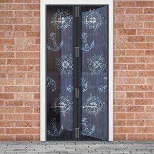 Horgony Magnetic Mosquito Net Door Screen 100x210 cm, Anchor Pattern - Mosquito Net