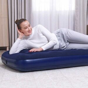 Mercaton inflatable mattress in use, comfortable velour surface - Camping Mat