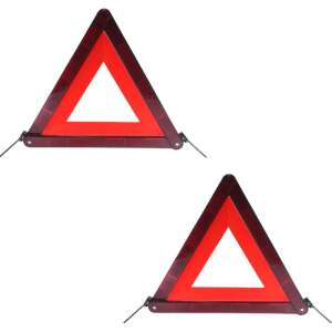2 pachete de triunghiuri reflectorizante roșii pentru siguranța auto - Triunghiuri reflectorizante