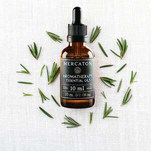 Mercaton Boróka Juniper Berry Essential Oil 10ml bottle with plant sprigs - Mercaton