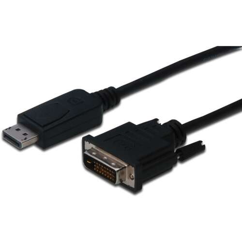 Assman DisplayPort - DVI-D átalakító kábel, 1 méter, fekete