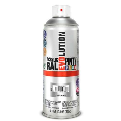 Evolution Pinty RAL Plus akril spray festék, P150 ezüst, 300 g