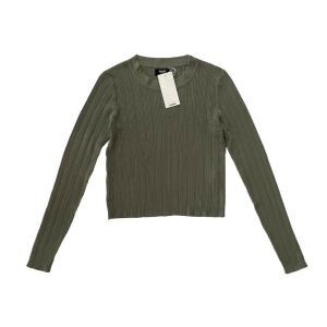 Cropp khaki zöld kötött női pulóver, hosszú ujjú, M méret - Női pulóver