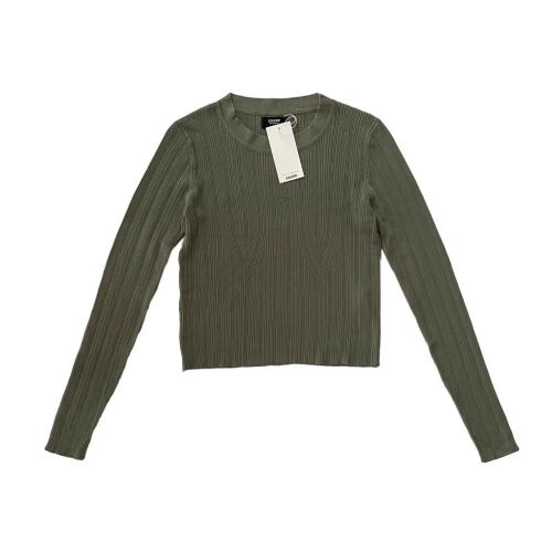 Cropp khaki zöld kötött női pulóver, hosszú ujjú, M méret