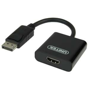 UNITEK Y-5118DA DisplayPort HDMI átalakító kábel, fekete - Unitek