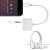 WPOWER Lightning 3.5mm Jack adapter töltő porttal, iPhone-hoz és fülhallgatóhoz használva