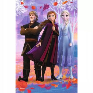 Personajele Frozen 2 Anna, Elsa și Kristoff din mini puzzle-ul Trefl - Trefl Puzzle