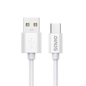 Savio CL-168 USB-A to USB-C cable, white, 2 meters - Savio