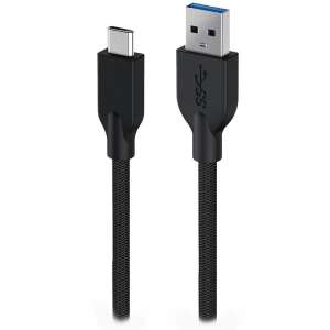 Cablu Genius ACC-A2CC-3A USB-A la USB-C, negru, 1 metru, nylon împletit, încărcare rapidă, transfer de date - Cabluri de date