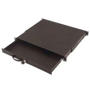 Digitus 1U szuflada zamykana z uchwytem, czarna (DN-19 KEY-1U-SW) - Akcesoria do szafy Rack