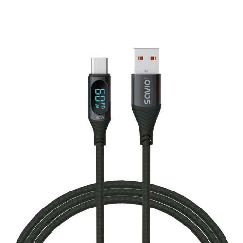SAVIO KABEL USB - USB-C Z WYŚWIETLACZEM, 1M CL-172 105366589