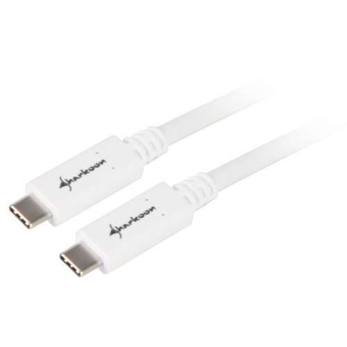 Sharkoon USB-C 3.1 Gen2 Adatkábel - Fehér - 50cm 105368313 - Sharkoon