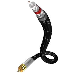 InAkustik Exzellenz II Mono Sub RCA kábel, 3 méter, RCA apa - RCA apa, fekete - RCA kábel