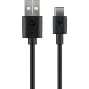 Goobay USB-A to USB-C cable, 2 meters, black - Goobay USB Cable