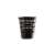 Donau 16 liter black plastic trash can with grid pattern