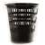 Donau 16 liter black plastic trash can with grid pattern