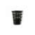 Donau 16 liter black plastic trash can with grid pattern