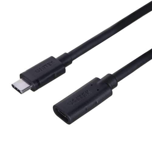 Unitek C14086BK-1M USB-C - USB-C hosszabbító kábel, 1 méter, fekete