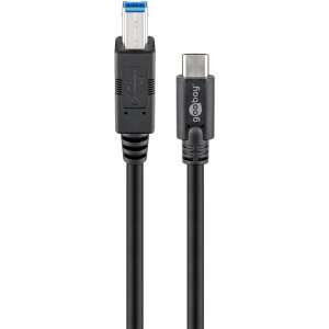 Cablu Goobay USB-C la USB-B 3.0, negru, 1 metru - Cabluri de date