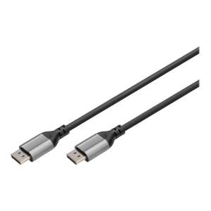 Digitus DB-340105-010-S DisplayPort 1.4 kábel, 1 méter, fekete - Kábel & Tartozék