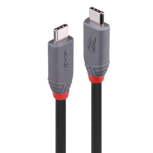 Lindy 36958 USB-C to USB-C cable, 2 meters, black, USB4 Gen 3x2, 40 Gbps data transfer