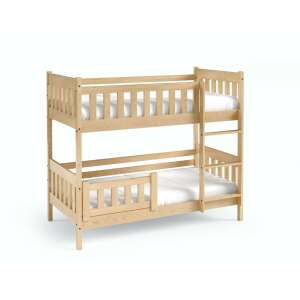 Meblomal emeletes házikó ágy Lila 160 Natúr, emeletes ágy létrával, natúr fa színben - Ifjúsági ágy