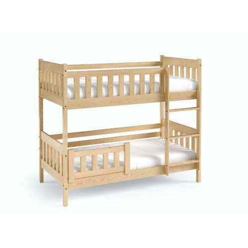 Meblomal emeletes házikó ágy Lila 160 Natúr, emeletes ágy létrával, natúr fa színben