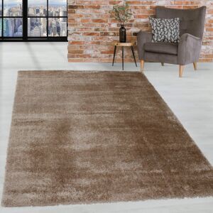 Marlenka Shaggy sötét bézs szőnyeg 200x290 cm nappali környezetben - Lakberendezés