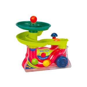 Roll Again Slide Track golyótorony játék 5 színes golyóval, interaktív játék gyerekeknek, dobálós játék - Lean Toys