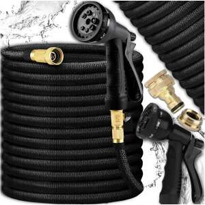 MemFlow Flexible Garden Hose with 8-in-1 Spray Nozzle and Storage Bags 30m