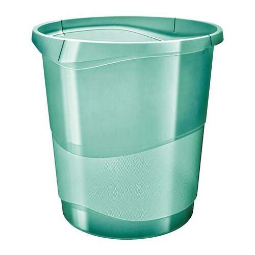 ESSELTE "Colour Ice" (14 Liter) Kunststoff transparent grün Papierkorb