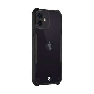 Husa Tactical Quantum Stealth pentru iPhone 12, transparentă/neagră, protectoare, durabilă, rezistentă la șocuri, rezistentă la zgârieturi, colțuri întărite, spate transparent, arată designul original al telefonului - Tactical Huse telefon