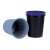 Donau 14 liter trash can in black, blue and grey