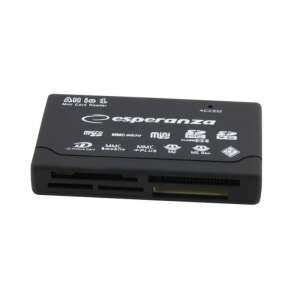 Cititor de carduri Esperanza EA119 All-in-One USB 2.0, negru - Card reader