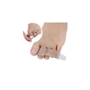 Vivafit AFT-TS009 lábujjvédő gyűrű, bézs színű, kalapácsujjak, bütykök és átfedő lábujjak számára, lábon viselve - Lábápolási eszköz