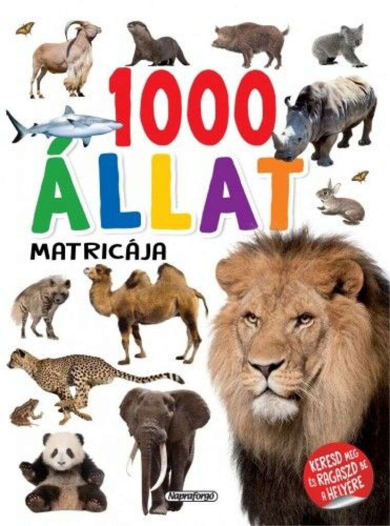 1000 állat matricája - fehér