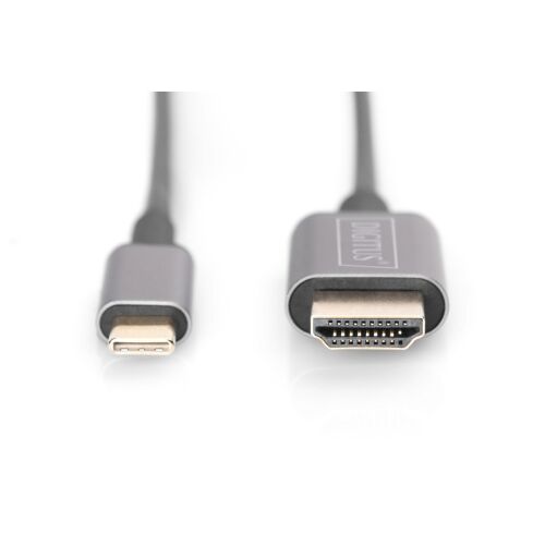 Digitus DA-70821 Video Converter Cable 1.8 M USB C-type to HDMI A-type (Standard) Grey 141363398