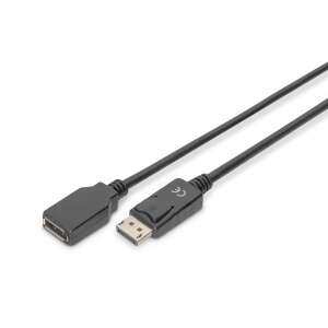 Kabel Digitus 2m DisplayPort męski-żeński, czarny - Konwerter DisplayPort