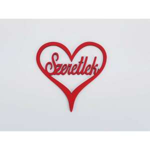 Fa - Szeretlek szívben piros 10cm