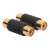 Gembird A-2RCAFF-01 Audio-Doppel-RCA (F) auf RCA (F) Kupplung, schwarz