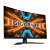 GIGABYTE M32QC 31,5 hüvelykes ívelt VA LED monitor élénk képernyővel, amely egy futurisztikus dizájnt mutat