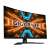 GIGABYTE M32QC 31,5 hüvelykes ívelt VA LED monitor élénk képernyővel, amely egy futurisztikus dizájnt mutat