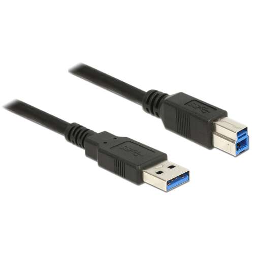 Kábel Delock USB 3.0 A do B, 2m, čierny