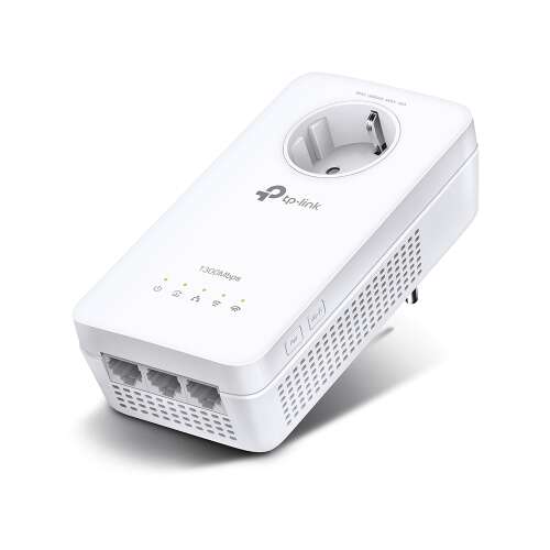 TP-Link TL-WPA8631P AV1300 Gigabit Passthrough Powerline ac Wi-Fi Extender, angled view