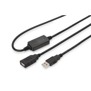Digitus 10m USB 2.0 Repeater Kábel aktív jelerősítővel - USB kábel
