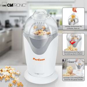 Clatronic PM 3635 1200 W, 3 cup capacity white-grey corn popper