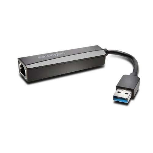Kensington UA0000E USB-A Ethernet adapter, fekete